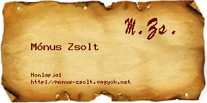 Mónus Zsolt névjegykártya