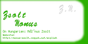 zsolt monus business card